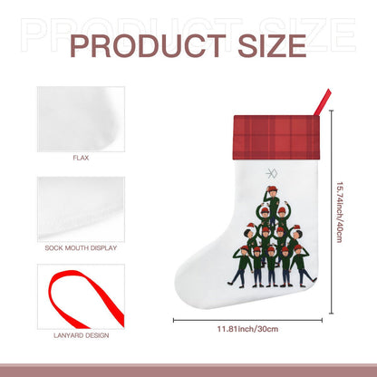 EXO EXO - L Classic Holiday 16 - Inch Linen Christmas Stocking – Decor, Soft & Durable - Beyond The Shoppe