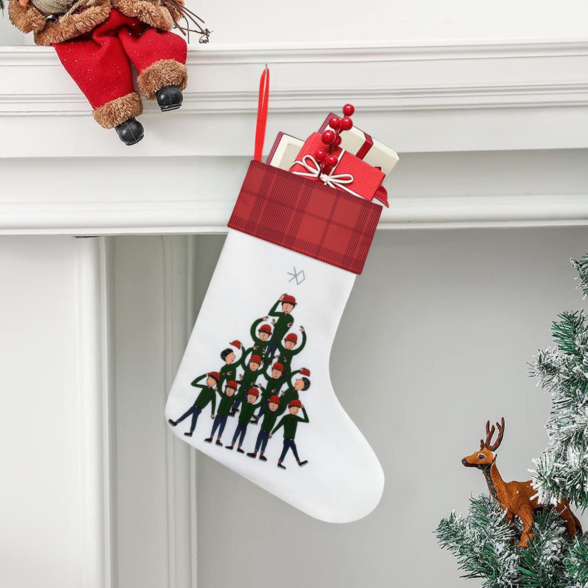 EXO EXO - L Classic Holiday 16 - Inch Linen Christmas Stocking – Decor, Soft & Durable - Beyond The Shoppe