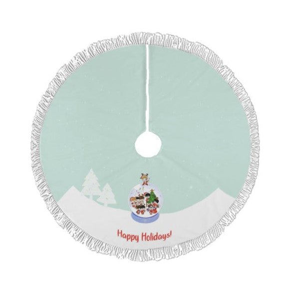 EXO EXO - L Holiday Globe Holiday Tree Skirt – Plush Christmas Tree Skirt - Soft, Cozy & Festive Decor - Beyond The Shoppe