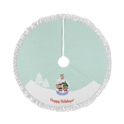 EXO EXO - L Holiday Globe Holiday Tree Skirt – Plush Christmas Tree Skirt - Soft, Cozy & Festive Decor - Beyond The Shoppe