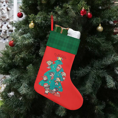 EXO EXO - L Holiday Tree Classic Holiday 16 - Inch Linen Christmas Stocking – Decor, Soft & Durable - Beyond The Shoppe