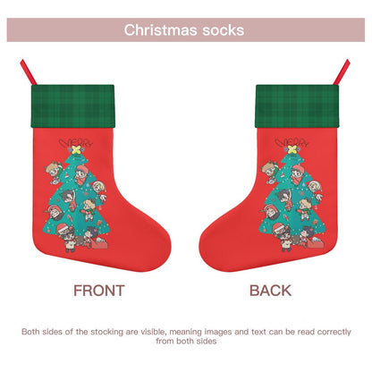 EXO EXO - L Holiday Tree Classic Holiday 16 - Inch Linen Christmas Stocking – Decor, Soft & Durable - Beyond The Shoppe