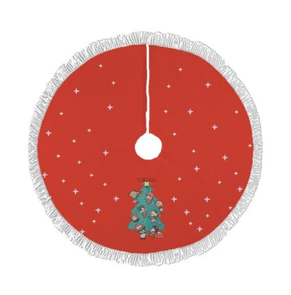 EXO EXO - L Holiday Tree Red Holiday Tree Skirt – Plush Christmas Tree Skirt - Soft, Cozy & Festive Decor - Beyond The Shoppe