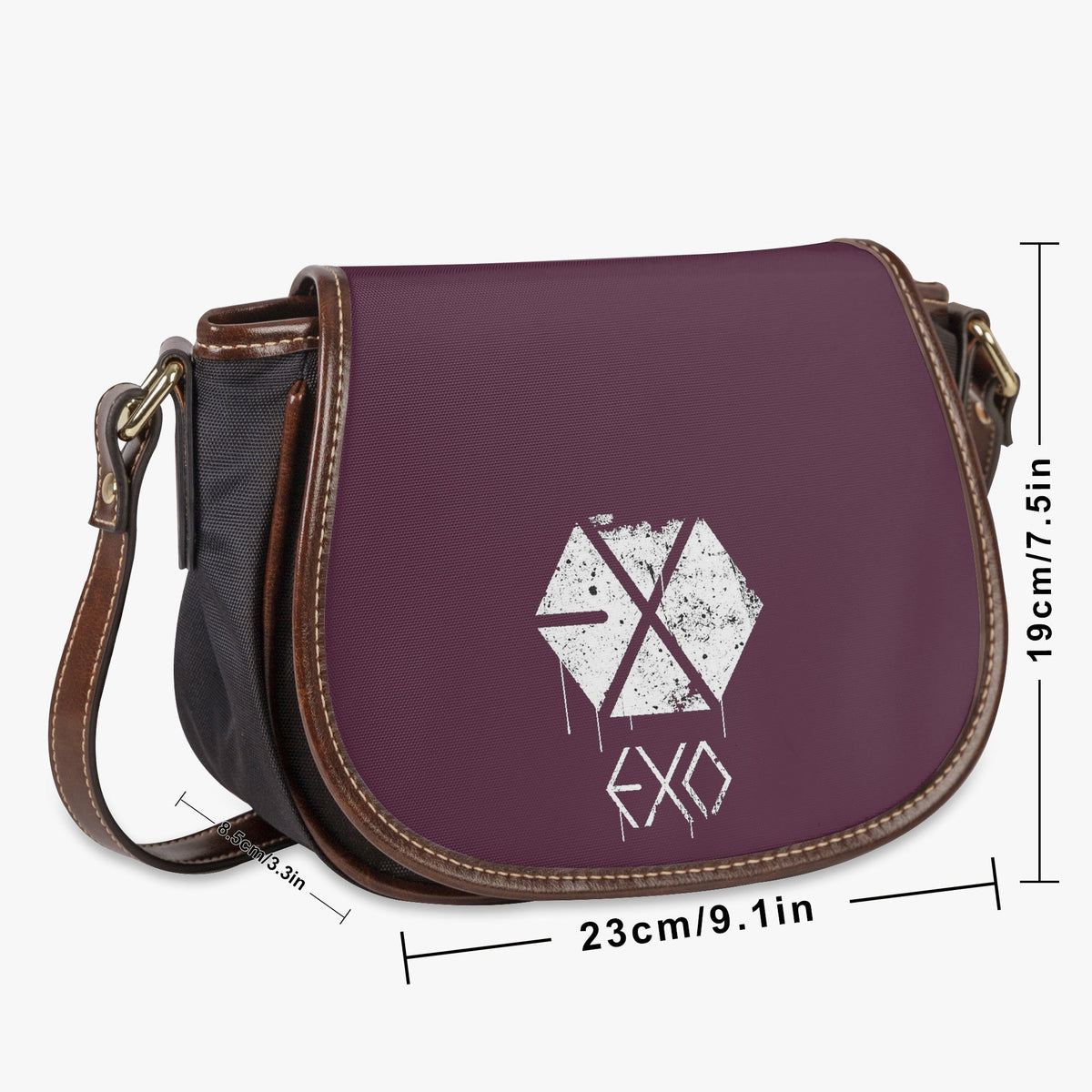 EXO Flap Saddle Bag – Perfect Everyday Crossbody Purse - EXO - L Chic & Cute Bag - Beyond The Shoppe