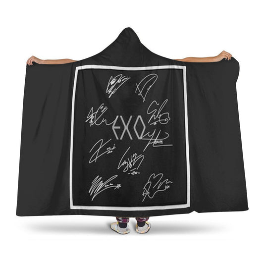 EXO Hooded Blanket – K-Pop Cozy Wearable Fleece Blanket - Beyond The Shoppe