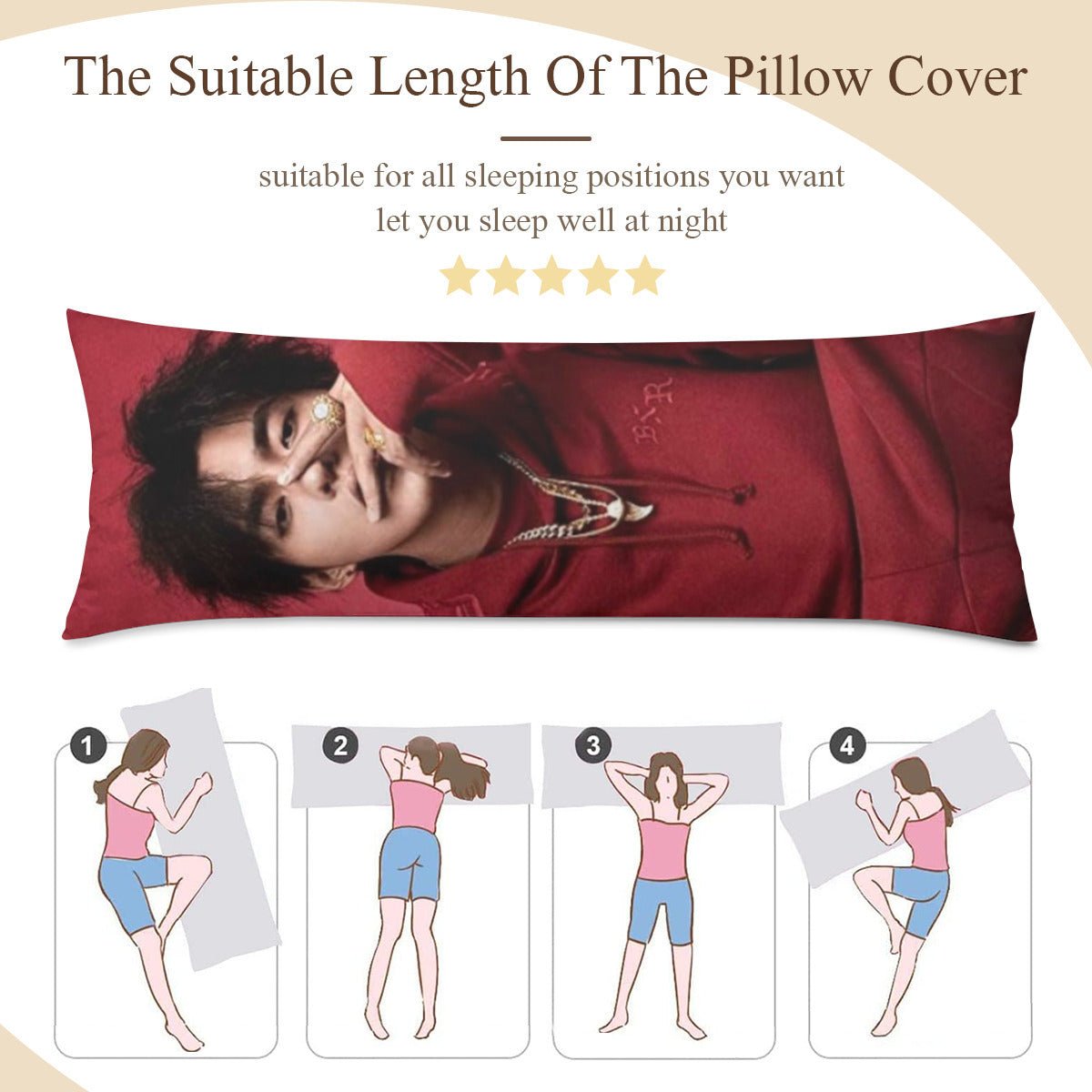 EXO Kris Wu Full Body Pillow Case - Double Sided Full Body Pillowcases - 3 sizes! - Beyond The Shoppe
