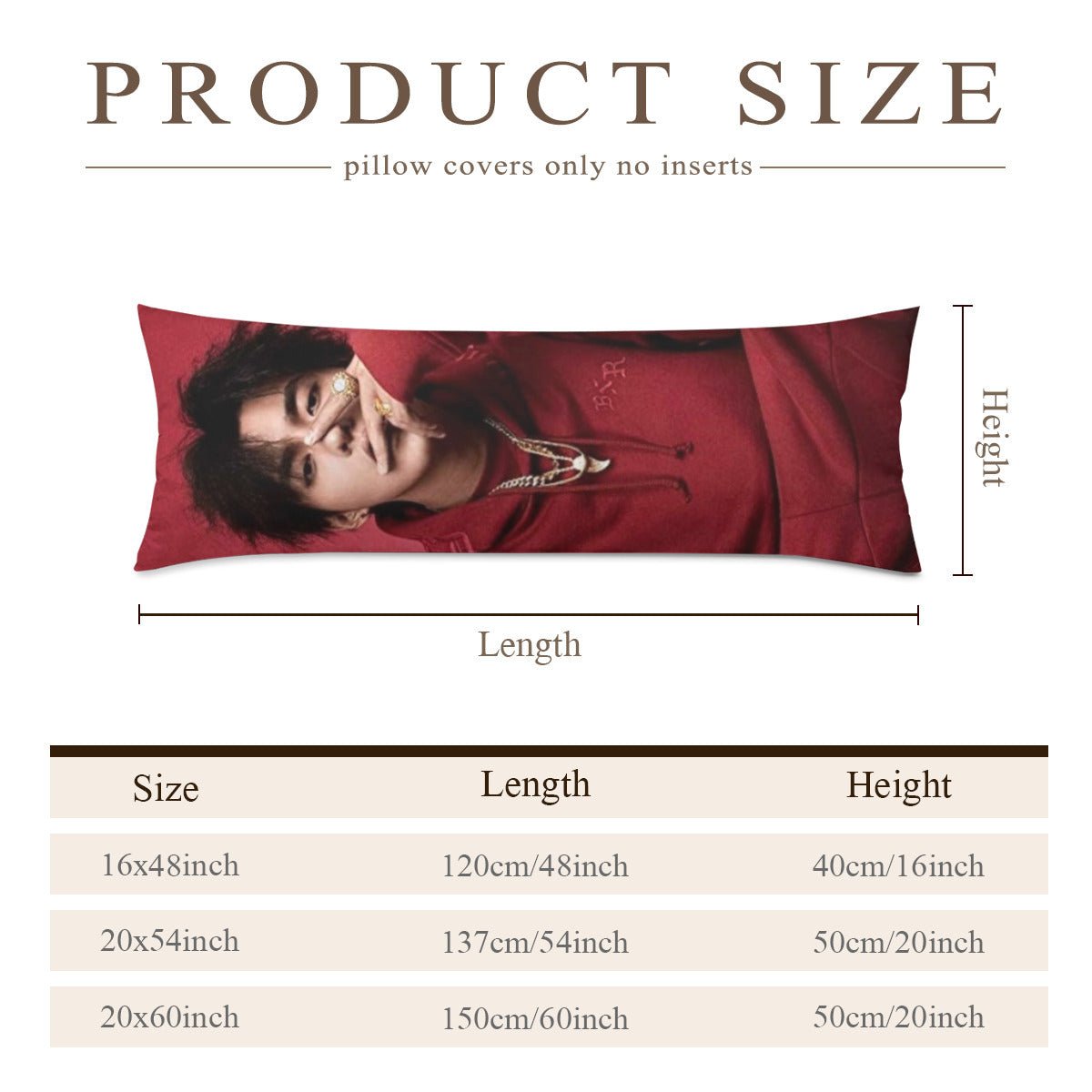 EXO Kris Wu Full Body Pillow Case - Double Sided Full Body Pillowcases - 3 sizes! - Beyond The Shoppe