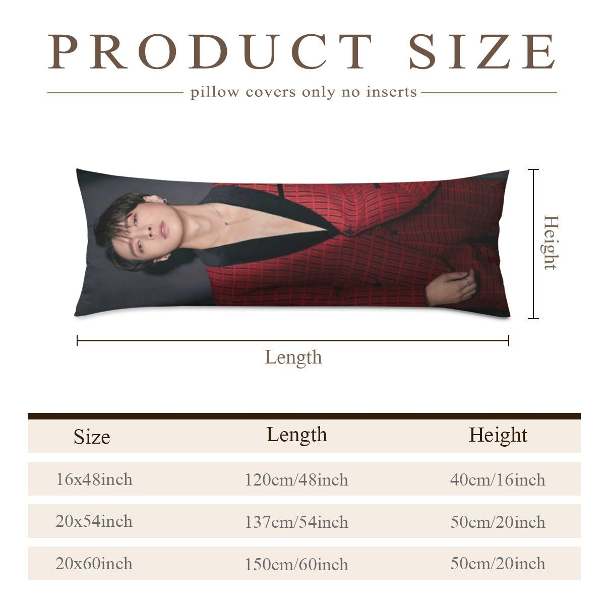 EXO Lay Zhang Full Body Pillow Case - Double Sided Full Body Pillowcases - 3 sizes! - Beyond The Shoppe