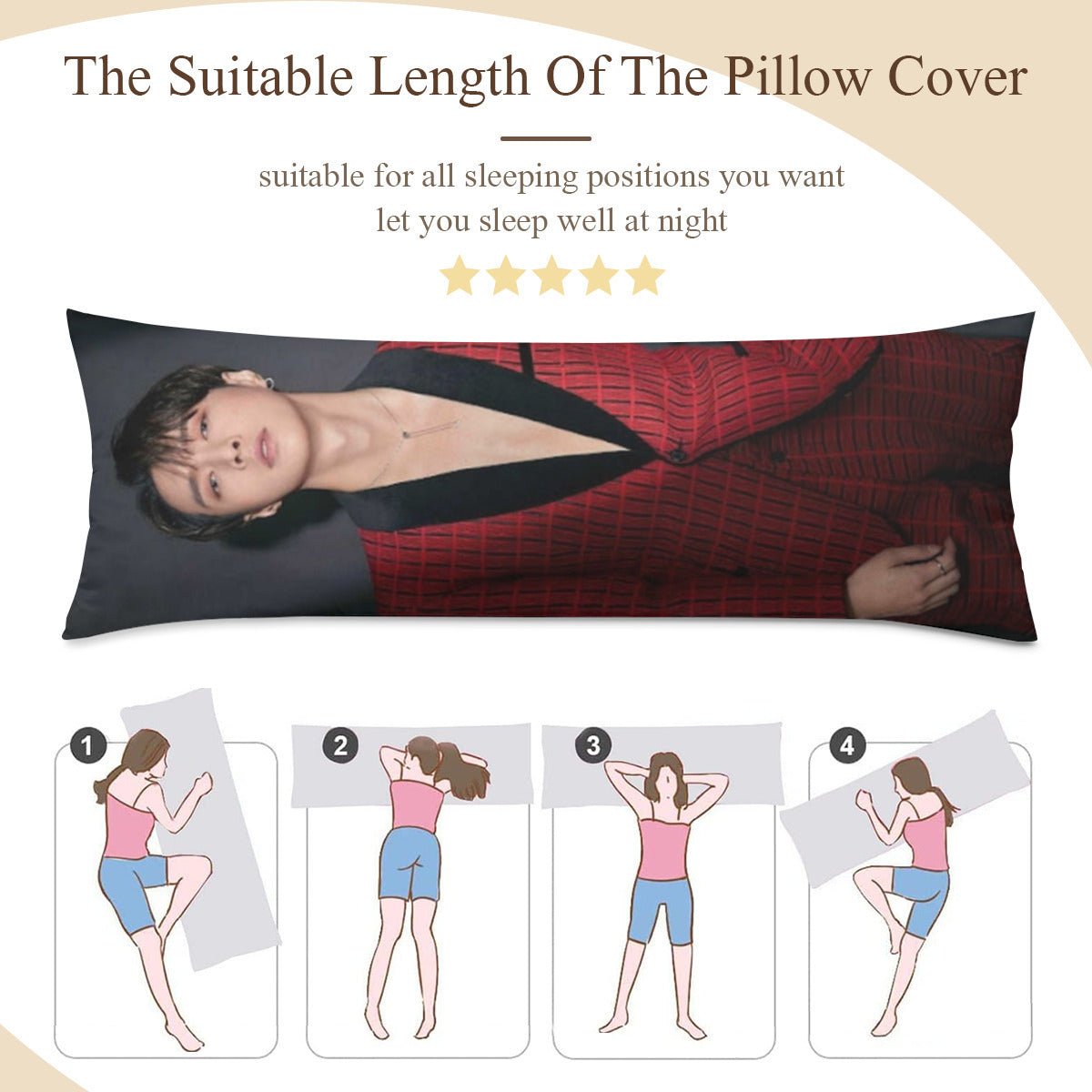 EXO Lay Zhang Full Body Pillow Case - Double Sided Full Body Pillowcases - 3 sizes! - Beyond The Shoppe