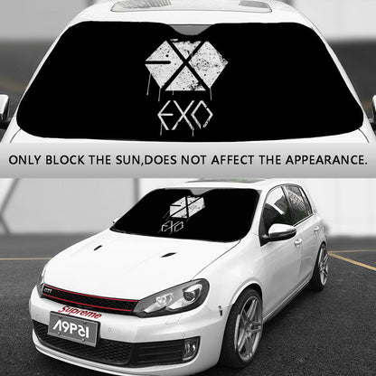 EXO Logo Sun Shade - Windshield Cover - KPop Themed - Great gift! Car Window Shield - Windshield Protector - Beyond The Shoppe