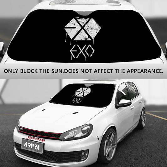 EXO Logo Sun Shade - Windshield Cover - KPop Themed - Great gift! Car Window Shield - Windshield Protector - Beyond The Shoppe