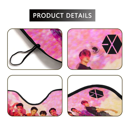 EXO On Stage Sun Shade - Windshield Cover - KPop Themed - Great gift! Car Window Shield - Windshield Protector - Beyond The Shoppe