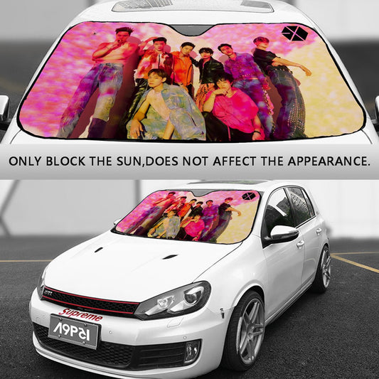 EXO On Stage Sun Shade - Windshield Cover - KPop Themed - Great gift! Car Window Shield - Windshield Protector - Beyond The Shoppe
