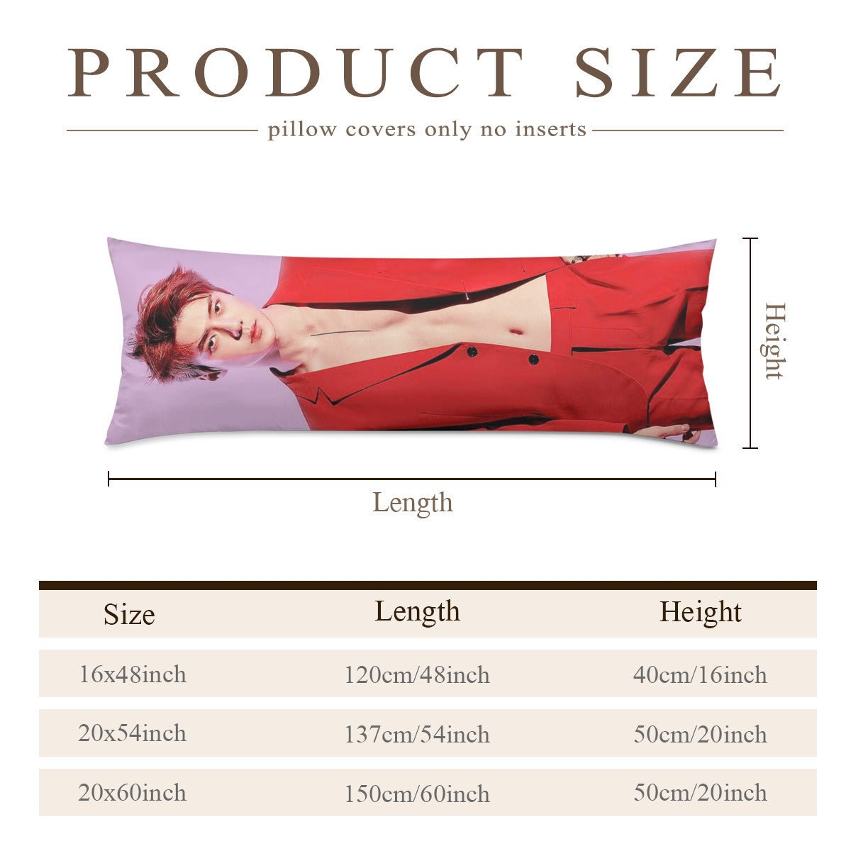 EXO Sehun Full Body Pillow Case - Double Sided Full Body Pillowcases - 3 sizes! - Beyond The Shoppe