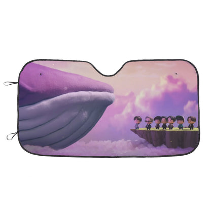 BTS Car Sun Shade - Whalien 52 Car Sun Shade - Gift for Bangtan Fan, Army Car Windshieled Sunshade BT21 - K-Pop Inspired Car Accessories