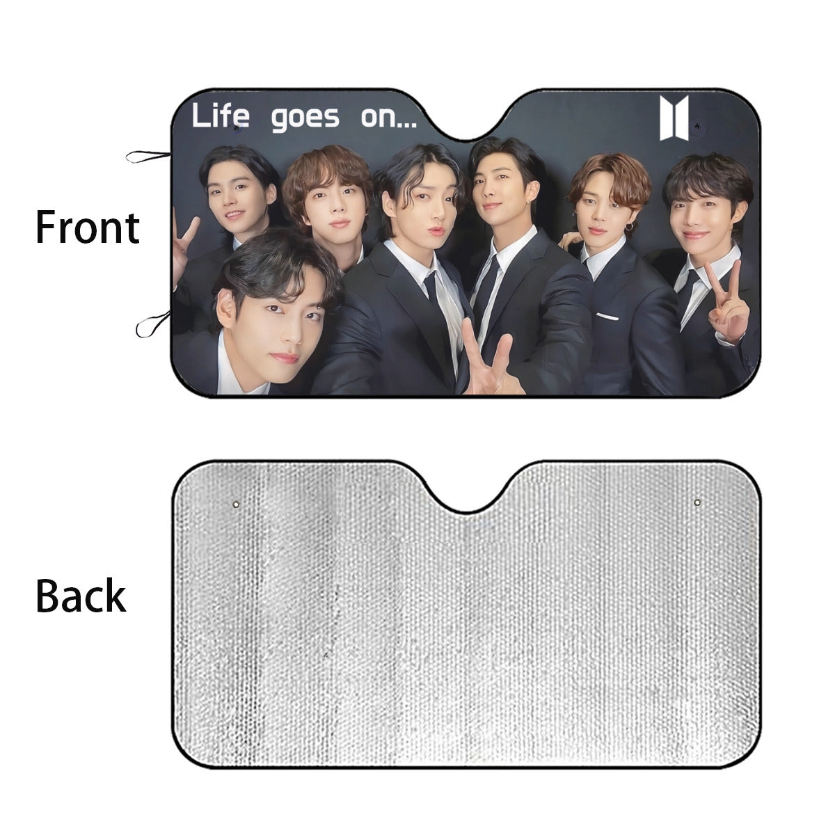 BTS OT7 Car Sun Shade -  Now in 3 sizes! BT21 Car Sun Shade - Sun Visor  - Gift for Bangtan Fan, Army Car Sunshade BTS - K-Pop Car
