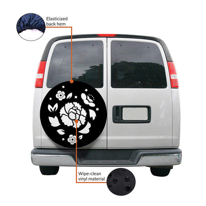 BTS Suga Agust D Lotus Flower Tire Cover - Rear Tire Cover Decor