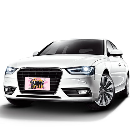 BTS Bt21 Vanity Plate - BTS Permission to dance License Plate Frame -  BTS Army Bangtan car accessories - bts vanity plate - vanity plate