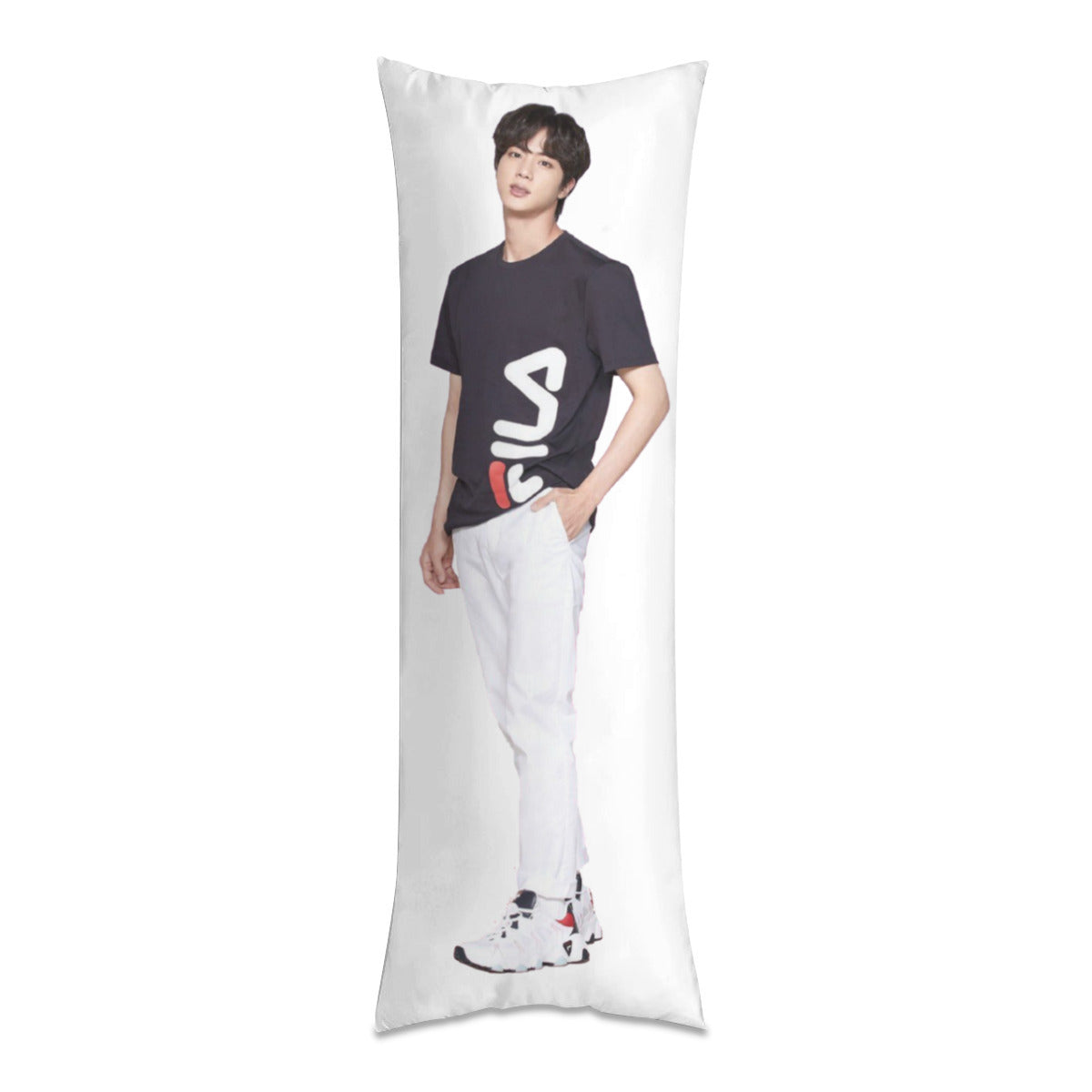BTS Jin Body Pillow Case - 3 Sizes - BTS Jin full size pillow case - BTS World Wide Handsome double sided pillowcase