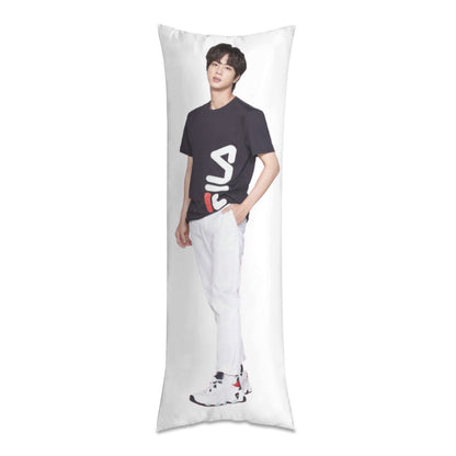 BTS Jin Body Pillow Case - 3 Sizes - BTS Jin full size pillow case - BTS World Wide Handsome double sided pillowcase