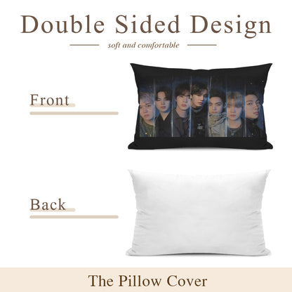 BTS OT7 themed Pillow sham - double sided pillow case -  Pillowcase! Great KPOP Gift!