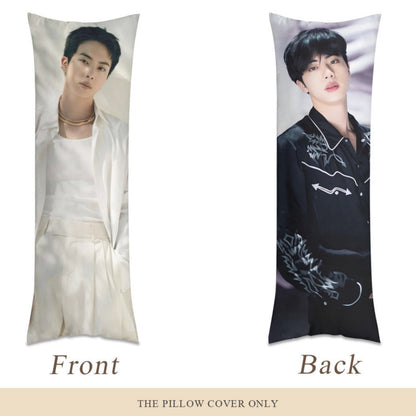 BTS Jin Body Pillow Case - 3 Sizes - BTS Jin full size double sided pillowcase - BTS World Wide Handsome pillow case