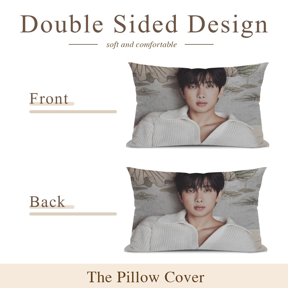 BTS Sexy RM themed Pillow sham - double sided pillow case -  Pillowcase! Great KPOP Gift!