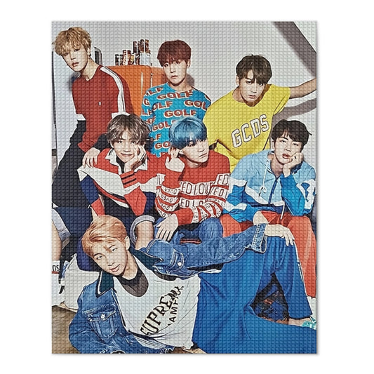 BTS BT21 Diamond Painting Kit - BTS Jimin Diamond Painting Kit - Kpop Bangtan Diamond Painting kit