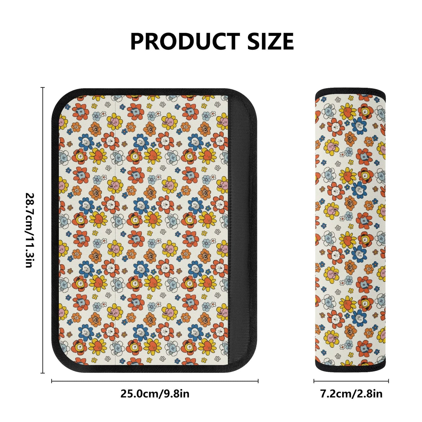 BTS  BT21 Flower Pattern  Car Seat Belt Cover -  Choose 1 pc or 2 pc/set - Car accessories and decorations