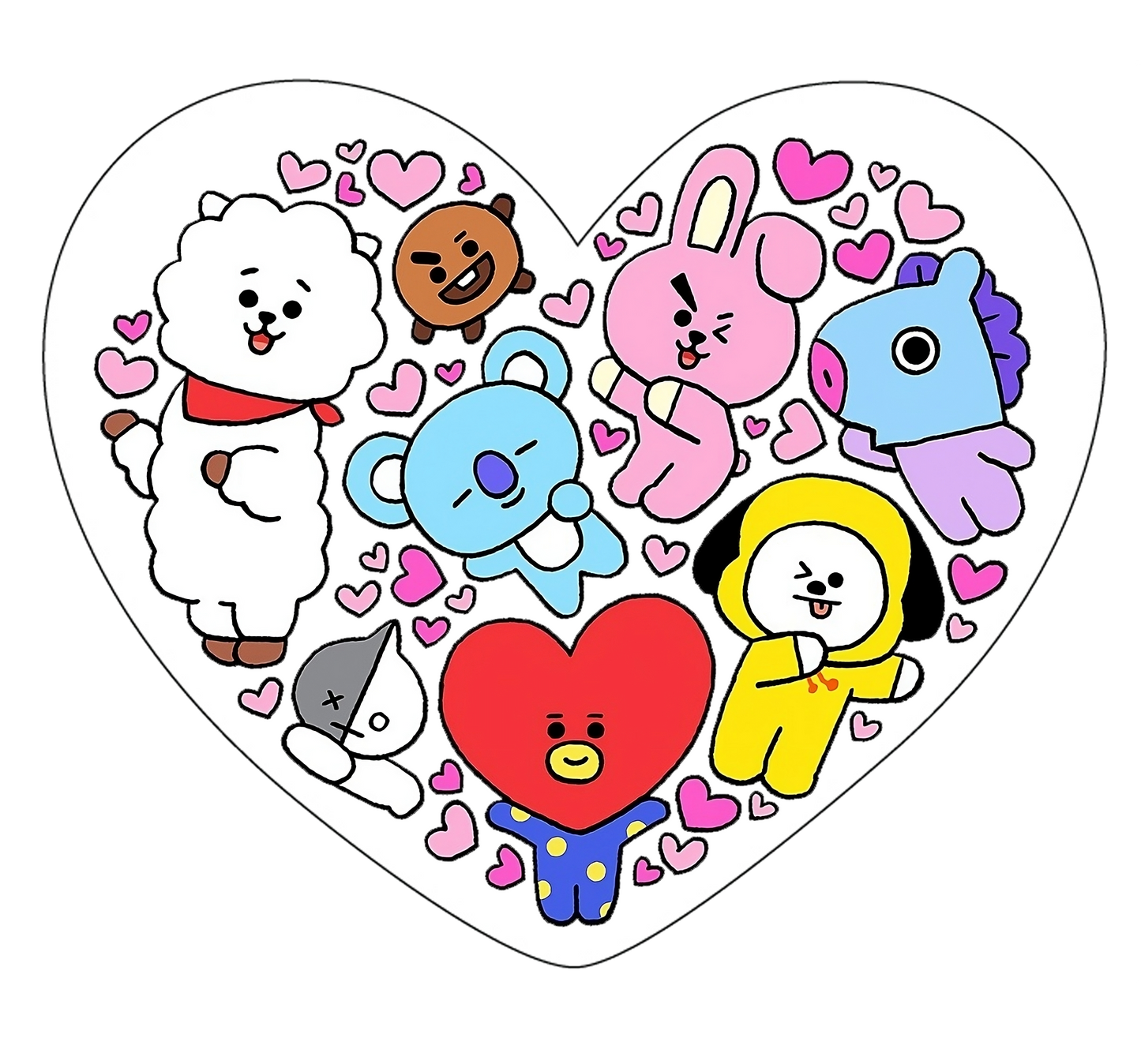 BTS BT21 Cell Phone Magnetic Collapsible Grip And Stand - Cell Phone Grips - Cell phone holder - popsocket grip - Phone Pop Grips