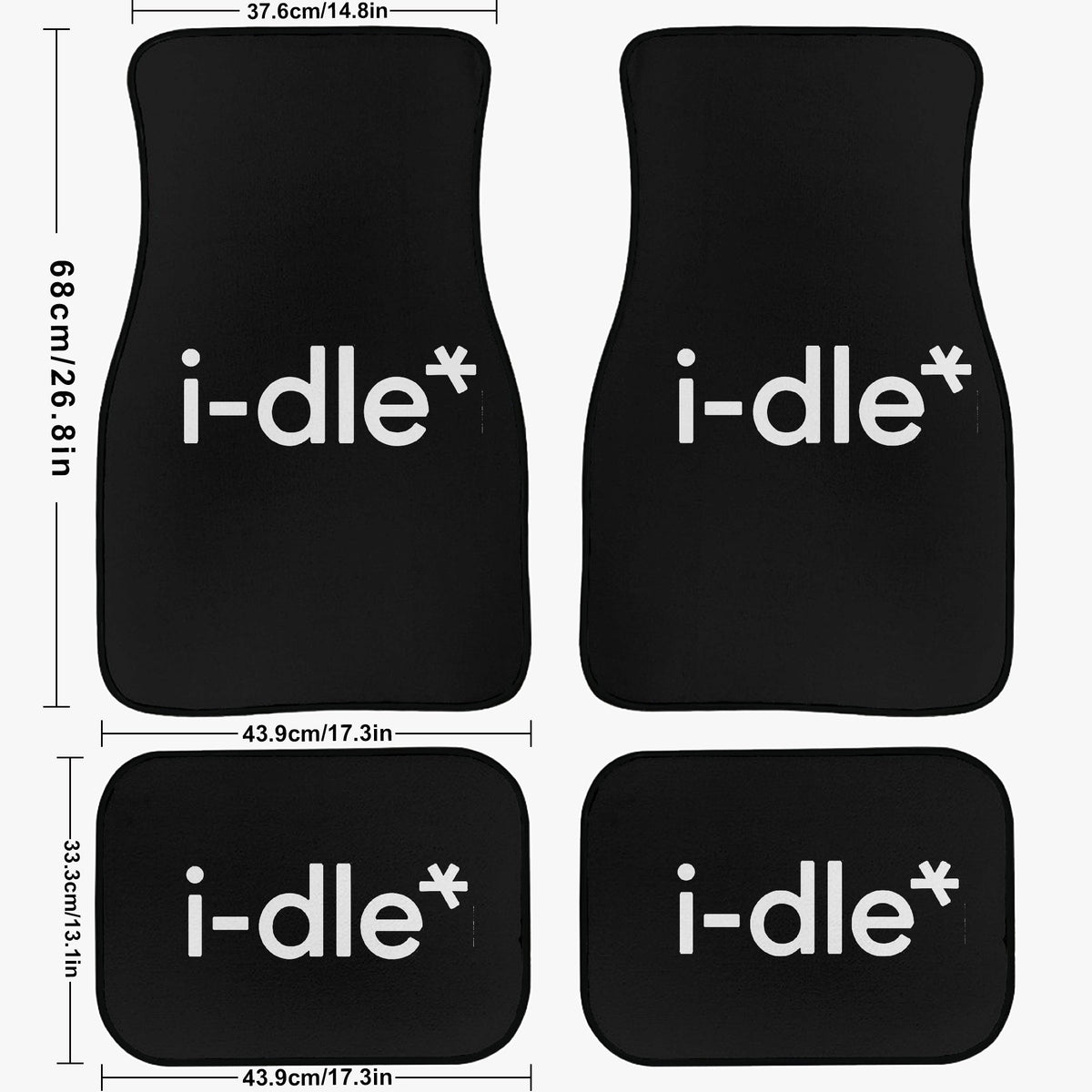 i-dle Car Floor Mats - Car Accessories - Kpop car mats - (Set of 4 - 2 Front & 2 Rear) - Beyond The Shoppe