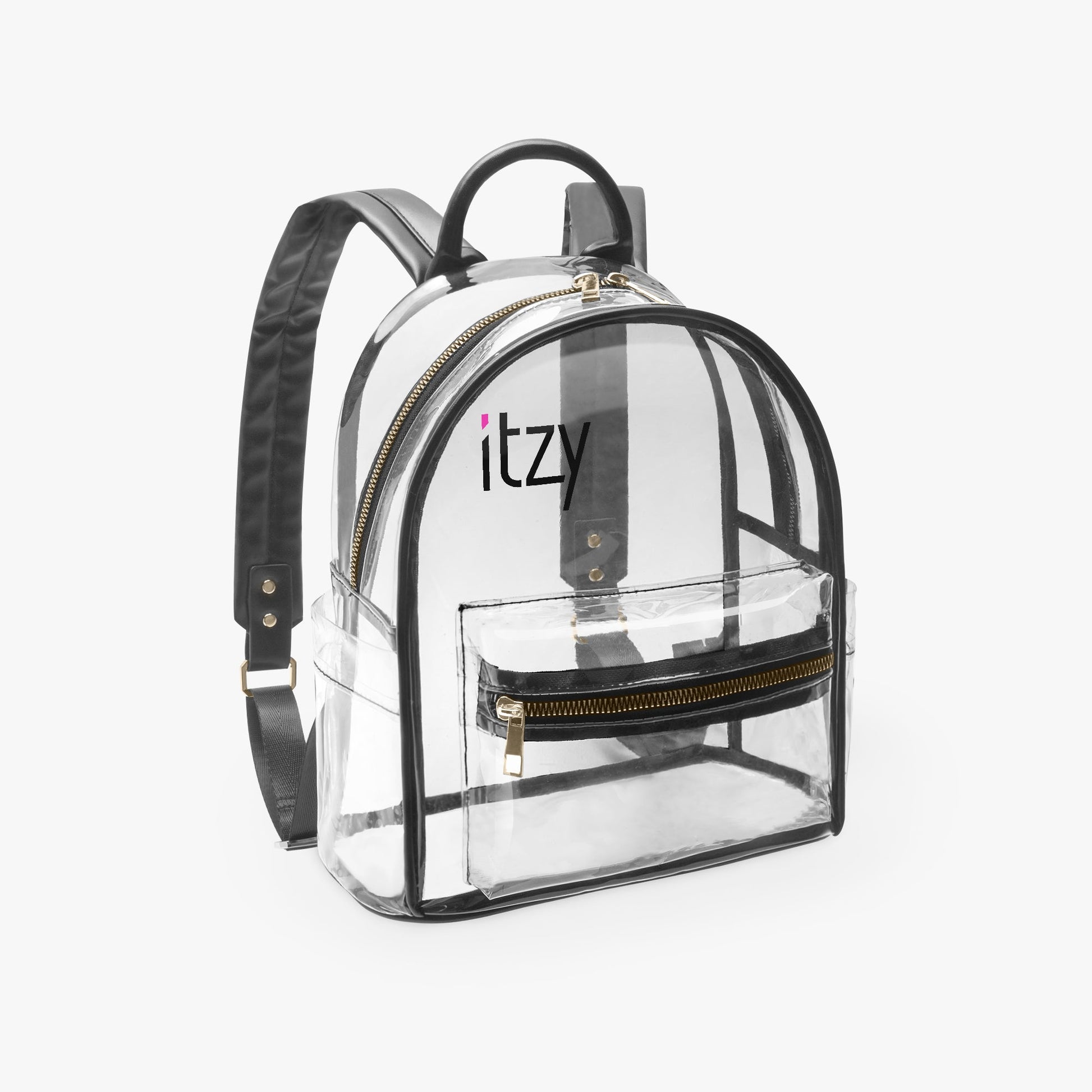 Itzy Logo Transparent Zipper Backpack - Concert Bag - Concert Backpack - Beyond The Shoppe