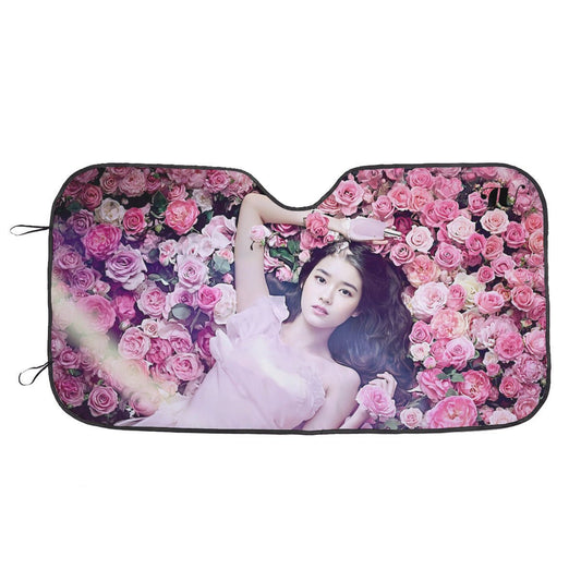 IU KPop Sun Shade - Windshield Cover - KPop Themed - Great gift! Lee Ji - eun Car Window Shield - Windshield Protector - Beyond The Shoppe