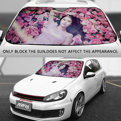 IU KPop Sun Shade - Windshield Cover - KPop Themed - Great gift! Lee Ji - eun Car Window Shield - Windshield Protector - Beyond The Shoppe