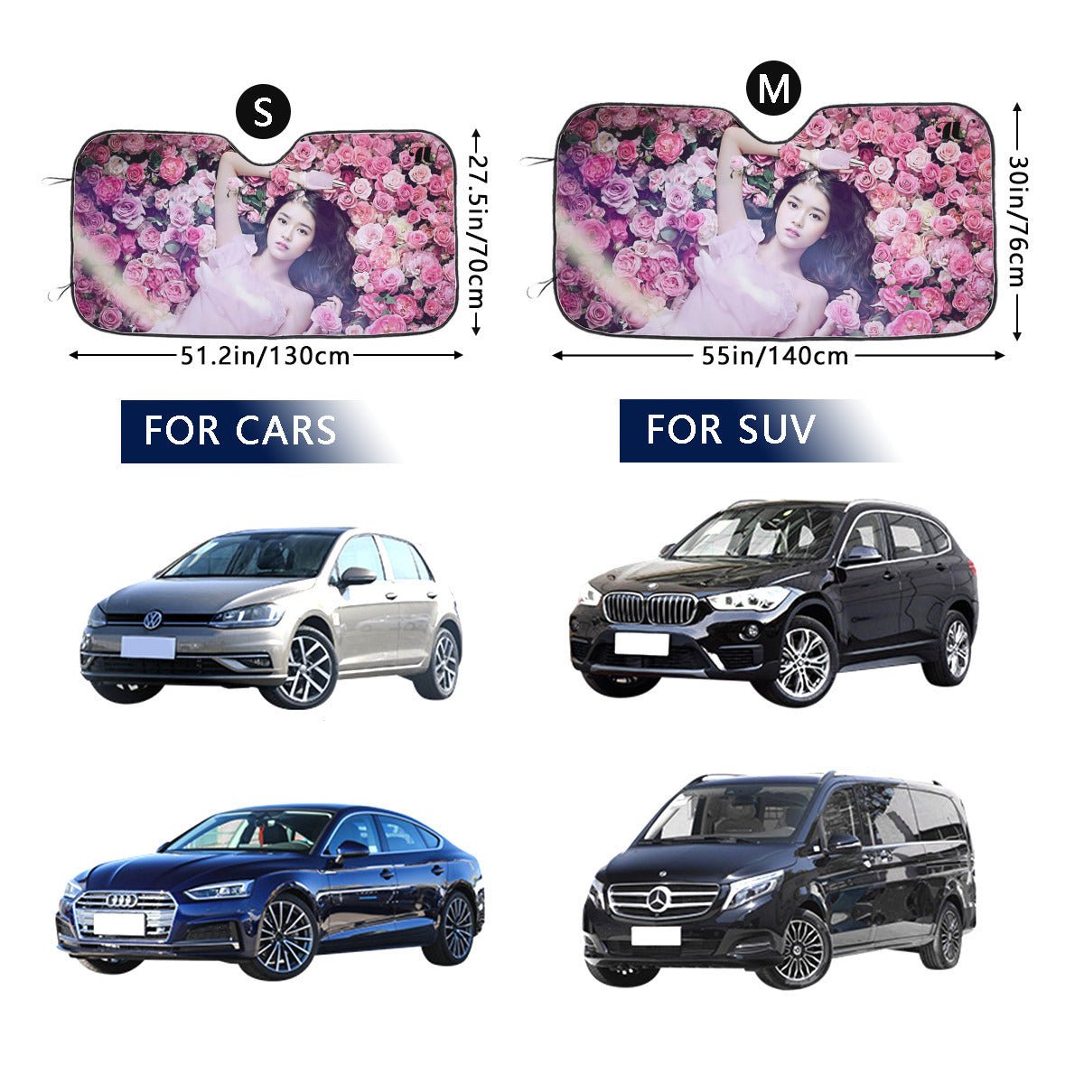 IU KPop Sun Shade - Windshield Cover - KPop Themed - Great gift! Lee Ji - eun Car Window Shield - Windshield Protector - Beyond The Shoppe