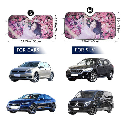 IU KPop Sun Shade - Windshield Cover - KPop Themed - Great gift! Lee Ji - eun Car Window Shield - Windshield Protector - Beyond The Shoppe
