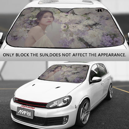 IU Kpop Sun Shade - Windshield Cover - KPop Themed - Great gift! Lee Ji - eun Car Window Shield - Windshield Protector - Beyond The Shoppe