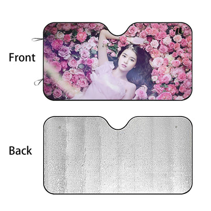 IU KPop Sun Shade - Windshield Cover - KPop Themed - Great gift! Lee Ji - eun Car Window Shield - Windshield Protector - Beyond The Shoppe