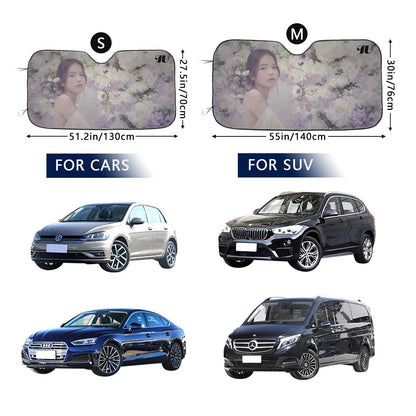 IU Kpop Sun Shade - Windshield Cover - KPop Themed - Great gift! Lee Ji - eun Car Window Shield - Windshield Protector - Beyond The Shoppe