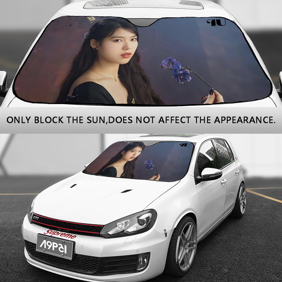 IU Sun Shade - Windshield Cover - KPop Themed - Great gift! Lee Ji - eun Car Window Shield - Windshield Protector - Beyond The Shoppe