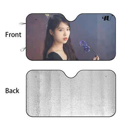IU Sun Shade - Windshield Cover - KPop Themed - Great gift! Lee Ji - eun Car Window Shield - Windshield Protector - Beyond The Shoppe