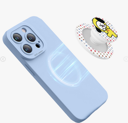 BTS BT21 Cell Phone Magnetic Collapsible Grip And Stand - Cell Phone Grips - Cell phone holder - popsocket grip - Phone Pop Grips