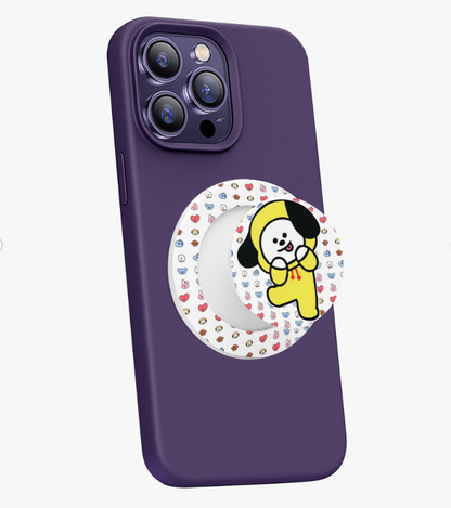 BTS BT21 Cell Phone Magnetic Collapsible Grip And Stand - Cell Phone Grips - Cell phone holder - popsocket grip - Phone Pop Grips
