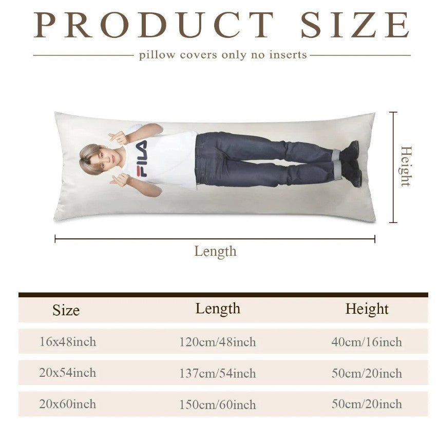 BTS Jimin Body Pillow Case - Immediate shipping!  Size 20 × 54 Inch