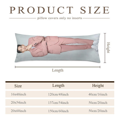 KDrama Kim Soo Hyun Full Body Pillow Case - 2 Different pictures! Double Sided pillowcase - 3 Sizes - KDrama favorite! - Beyond The Shoppe