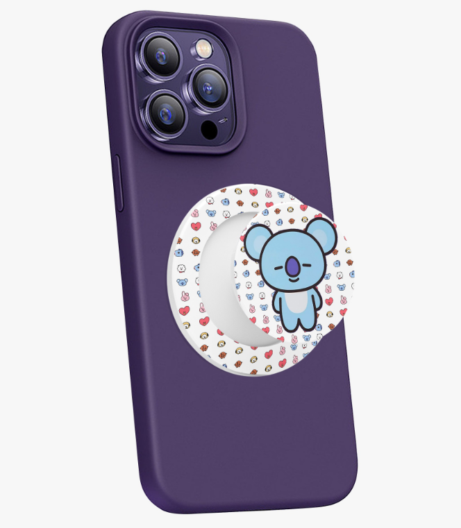 BTS BT21 Cell Phone Magnetic Collapsible Grip And Stand - Cell Phone Grips - Cell phone holder - popsocket grip - Phone Pop Grips