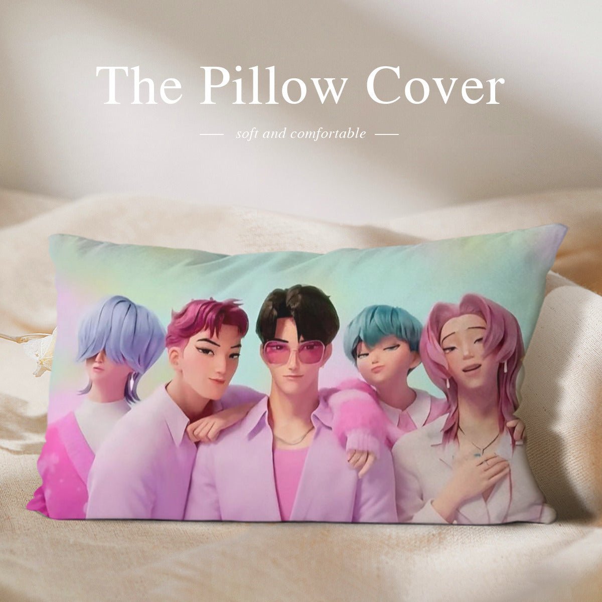 KPop Demon Hunters Saja Boys themed Pillow sham - double sided pillow case - Pillowcase! Great KPOP Gift! - Beyond The Shoppe