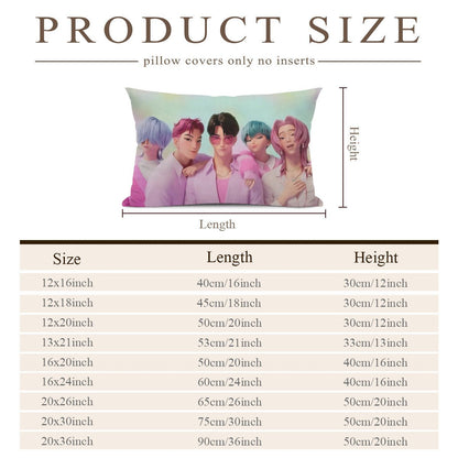 KPop Demon Hunters Saja Boys themed Pillow sham - double sided pillow case - Pillowcase! Great KPOP Gift! - Beyond The Shoppe