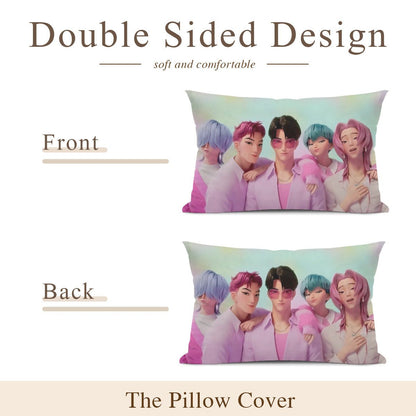 KPop Demon Hunters Saja Boys themed Pillow sham - double sided pillow case - Pillowcase! Great KPOP Gift! - Beyond The Shoppe
