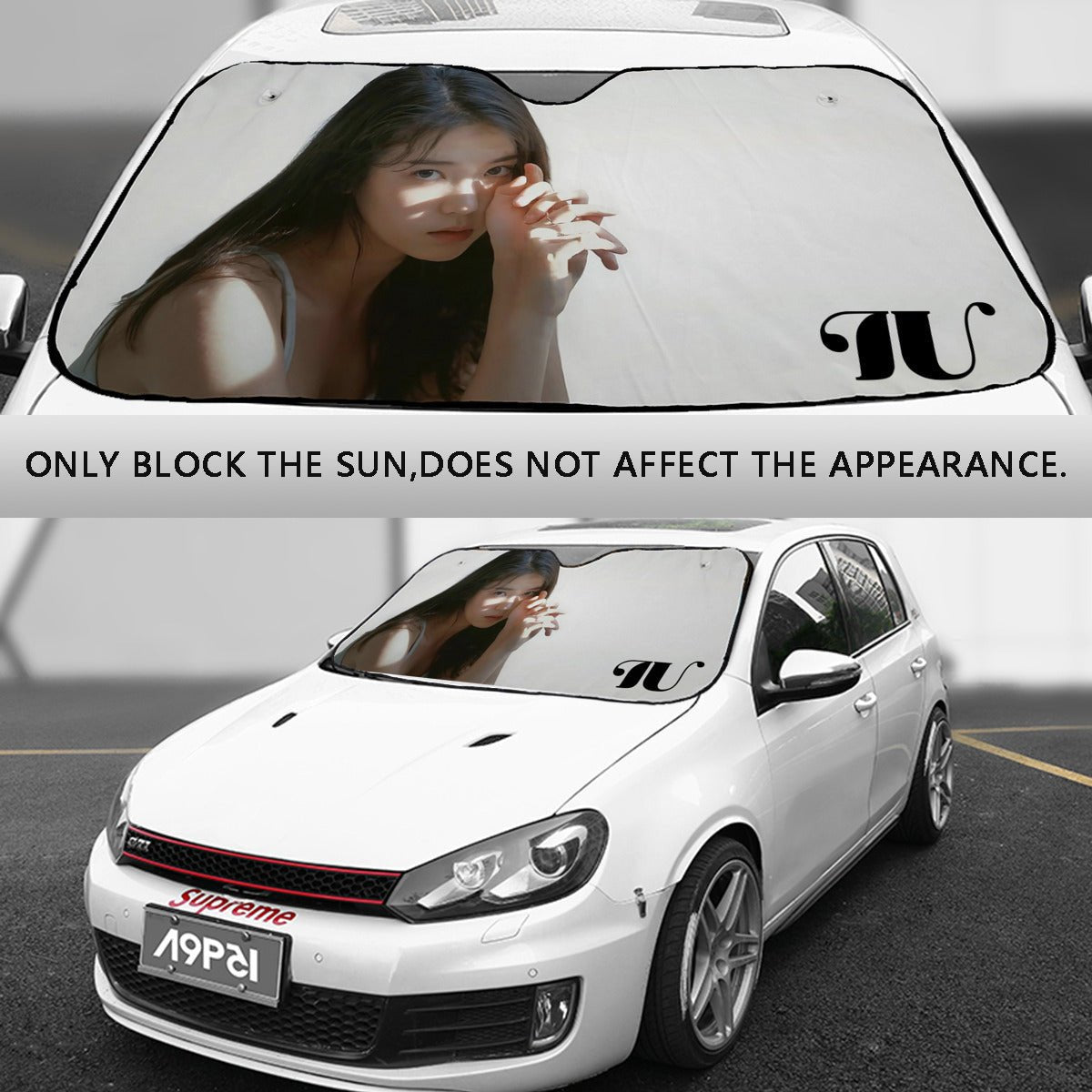 KPop IU Sun Shade - Windshield Cover - KPop Themed - Great gift! Lee Ji - eun Car Window Shield - Windshield Protector - Beyond The Shoppe